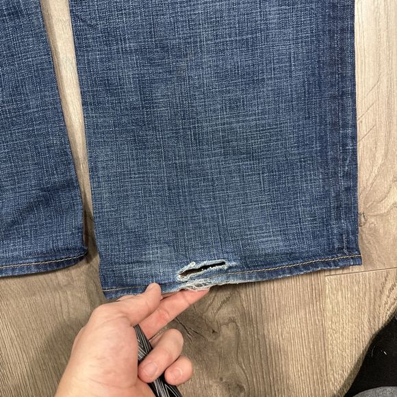 True Religion Ricky Straight Fit Flap Pocket Jeans Baggy Y2K Skate Mens 40x34 - Picture 4 of 12